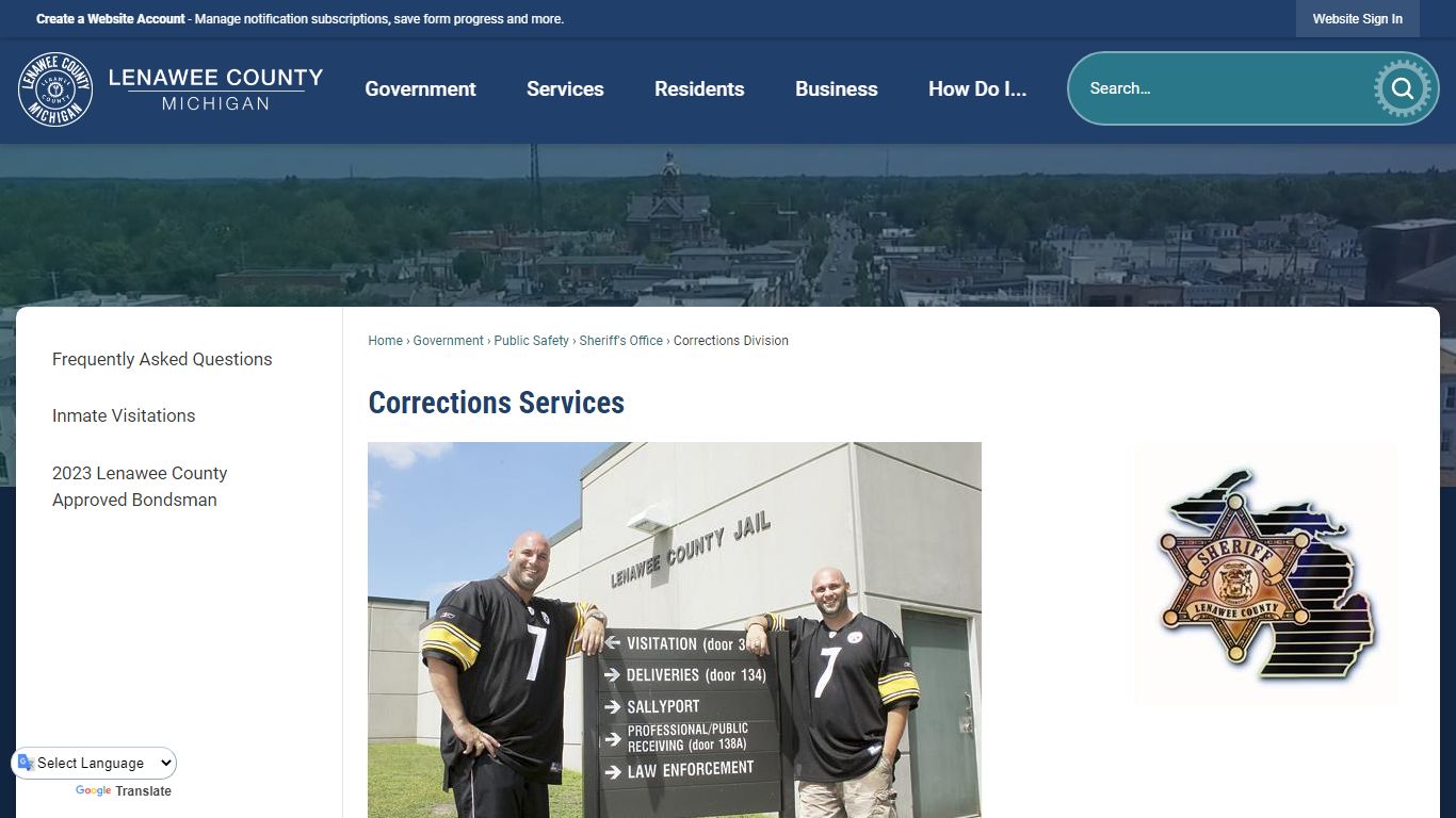 Corrections Services | Lenawee County, MI