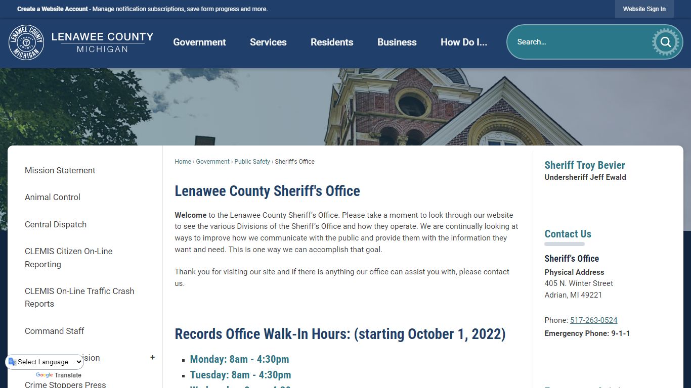 Lenawee County Sheriff's Office | Lenawee County, MI